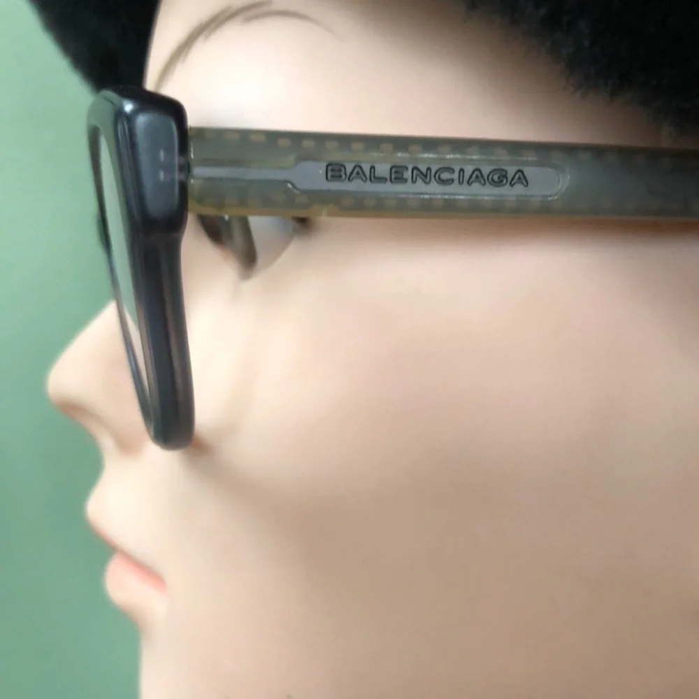 Balenciaga Grey Taupe Prescription Eyewear With Coa